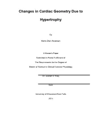 Changes in Cardiac Geometry Due to Hypertrophy