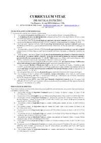 Curriculum Vitae in Stile Classico