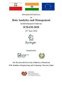 Data Analytics and Management ICDAM-2020