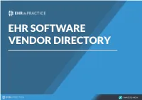 Ehr Software Vendor Directory