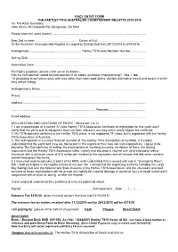 Notice of Race, the Sailing Instructions and the Hartley TS16 Association Rules