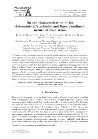 On the Characterization of the Deterministic/Stochastic and Linear/Nonlinear Nature of Time Series