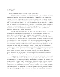 Perspectives Behind Translating House of Flesh by Yusuf Idris