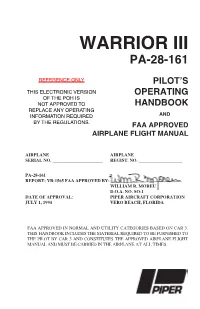 Pilots Operating Handbook (POH)