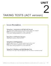 Taking Tests (ACT Version)