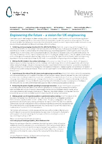 Engineering the Future – a Vision for UK Engineering