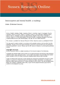 Interoception and Mental Health: a Roadmap