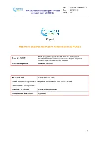 Project Report on Existing Observation Network from All Rooss