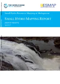 Small Hydro Resource Mapping in Madagascar Public Disclosure Authorized