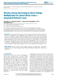 Wireless Energy Harvesting by Direct Voltage Multiplication on Lateral Waves from a Suspended Dielectric Layer