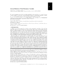 0 Interval Deletion Is Fixed-Parameter Tractable