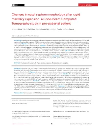 A Cone-Beam Computed Tomography Study in Pre-Pubertal Patient