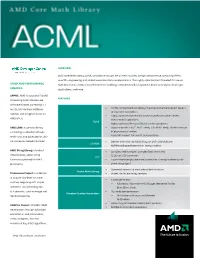 AMD Accelerated Parallel Processing Math Libraries Are Software Libraries