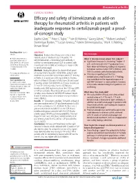 Efficacy and Safety of Bimekizumab As Add-On