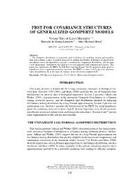 Fbst for Covariance Structures of Generalized Gompertz Models