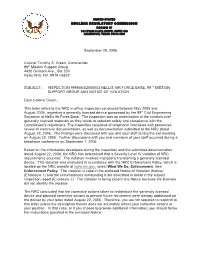 IR 99990004-06-003, Notice of Violation, Nellis AFB, 99Th Mission