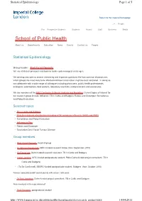 Members of the MRC Centre for Outbreak Analysis and Modelling
