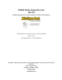 MS-079 WHDF Radio Station Records