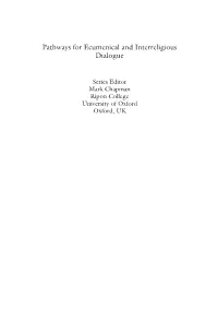 Pathways for Ecumenical and Interreligious Dialogue