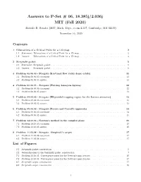 Answers to P-Set # 06, 18.385J/2.036J MIT (Fall 2020) Rodolfo R
