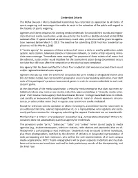 Credentials Criteria the NCAA Division I Men's Basketball