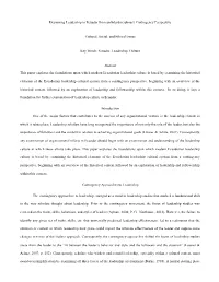 Examining Leadership in Ecuador from an Interdisciplinary Contingency Perspective