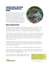 Garden Basic Heirloom Seed Saving