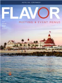 Meeting & Event Menus