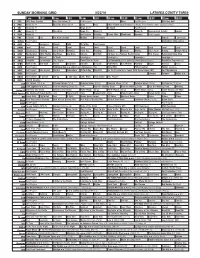Sunday Morning Grid 5/22/16 Latimes.Com/Tv Times
