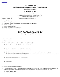 THE BOEING COMPANY (Name of Registrant As Specified in Its Charter)