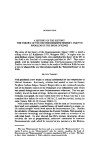 The Theory of the Deuteronomistic History and the Problem of the Book of Kings