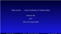 And Contribute to Debian Med