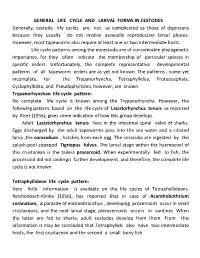 Life Cycle and Larval Forms in Cestodes