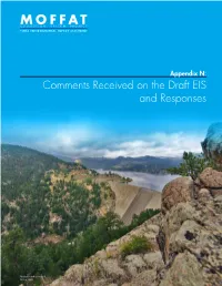 Moffat Collection System Project Final Environmental Impact Statement