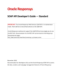 Oracle Responsys SOAP API Developer's Guide