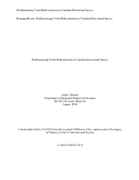 Problematizing Youth Radicalization in Canadian Educational Spaces