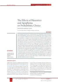The Effects of Heuristics and Apophenia on Probabilistic Choice Zack W
