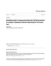 An Analysis of Operation Protective Edge Using the Two-Factor Test