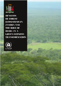 Benefits of Forest Ecosystems in Zambia and the Role of Redd+ in A
