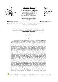 Historical Analysis Volume 14 Issue 3, 2019, P