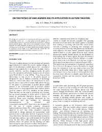 On the Physics of Gsm Jammer and Its Application in Lecture Theaters
