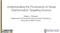 Understanding the Provenance of Visual Disinformation Targeting Science
