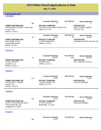 2019 Building Permit Applications