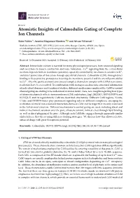 Atomistic Insights of Calmodulin Gating of Complete Ion Channels