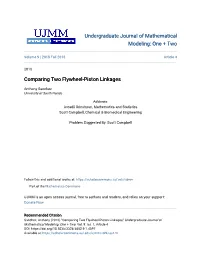 Comparing Two Flywheel-Piston Linkages