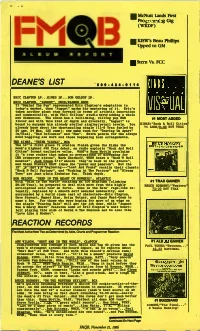 Deane's List Reaction Records