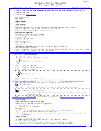 Material Safety Data Sheet