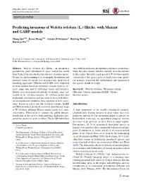 Predicting Invasions of Wedelia Trilobata (L.) Hitchc. with Maxent and GARP Models