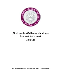 St. Joseph's Collegiate Institute Student Handbook 2019-20