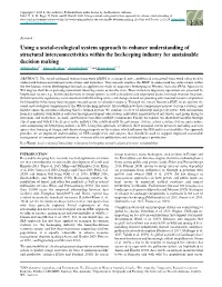 Using a Social-Ecological System Approach to Enhance Understanding of Structural Interconnectivities Within the Beekeeping Industry for Sustainable Decision Making